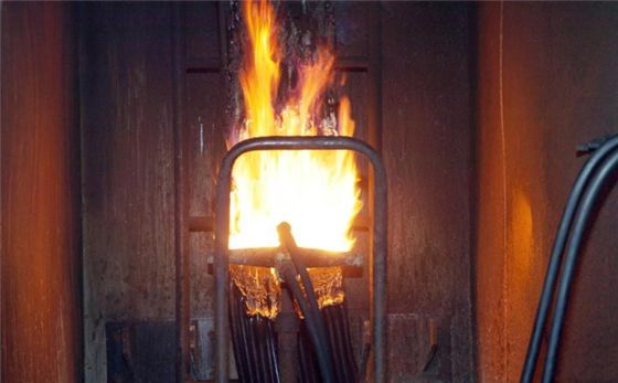 Испытатель горения пучков проводов и кабелей, установка для испытания пучков проводов и кабелей, установленных вертикально