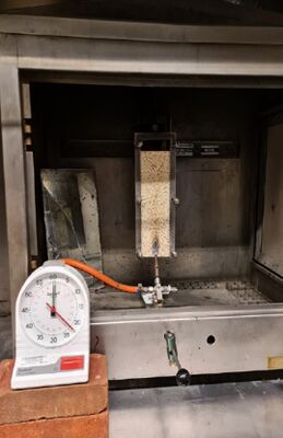 EN ISO 11925 Испытание воспламеняемости строительных материалов - Испытание одного источника пожара